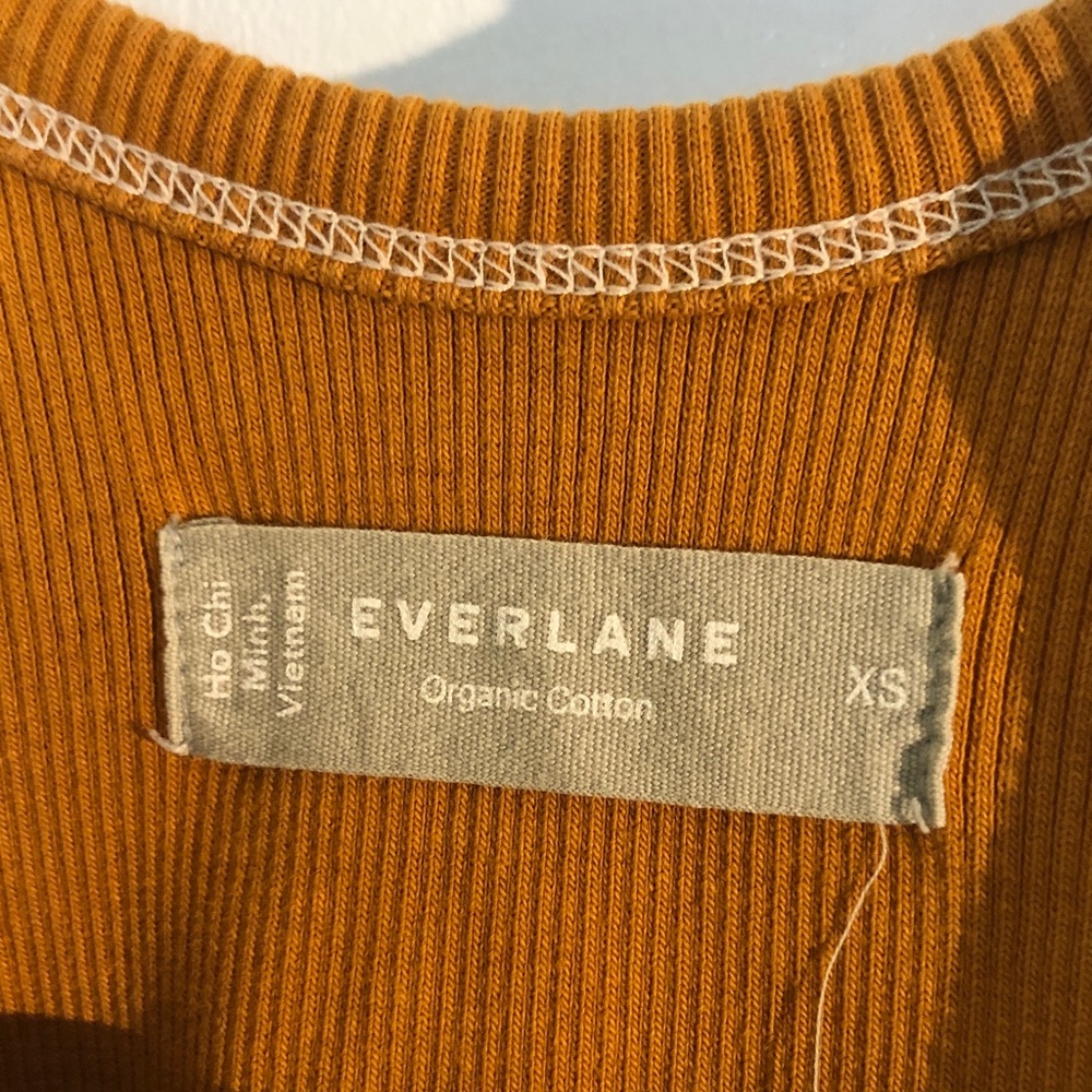 Everlane Mustard Ribbed Tank Top - Picture 2 of 4